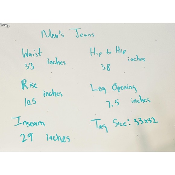 Levi's 513 Jeans Mens 33x29 Blue Gray Slim Straight Denim Distressed Mid Rise - Picture 2 of 15